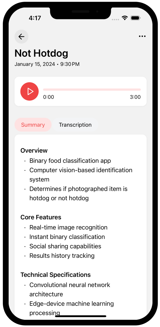 Cappy App Screenshot